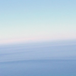 Blues converge where the Mediterranean sea meets the sky